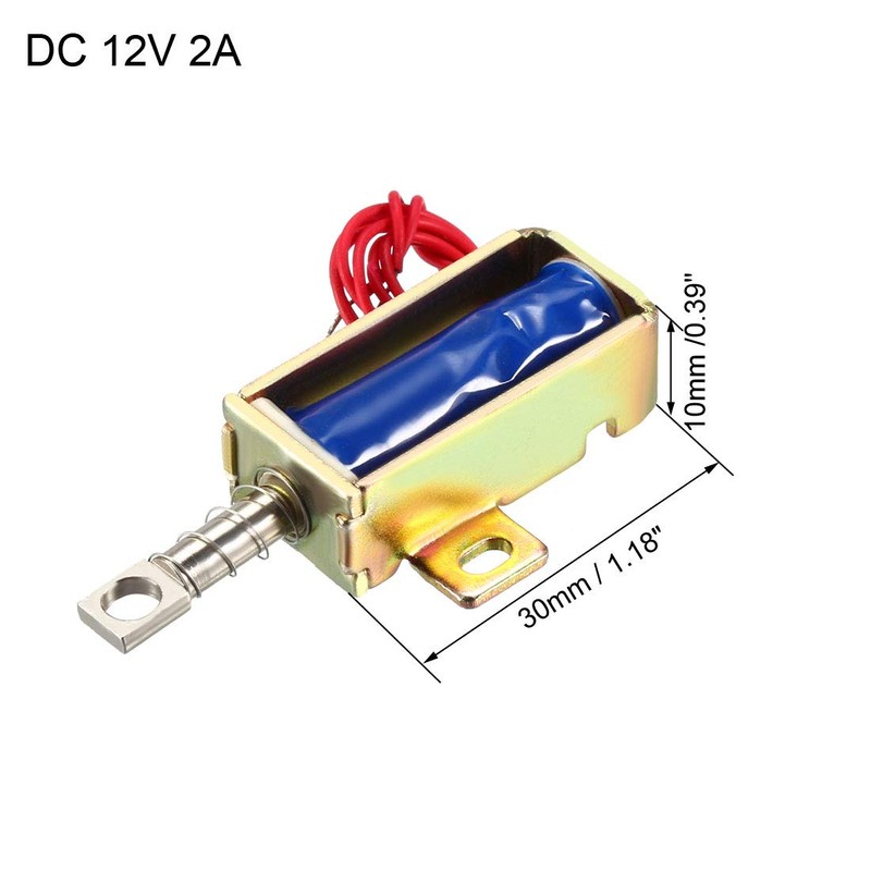 sourcing map DC 12V 2A 5mm Mini Electromagnetic Solenoid Lock