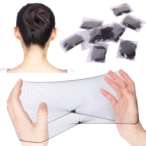 WeKen 10Pcs Black Hair Nets Elasticity Invisible Stretchy Elastic Edge