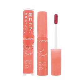 Cezanne Watery Tint Lip P1 Coral Bouquet 4.0g Tint Prescription Pearl Type