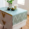 TheoZemica Bedside Tablecloth for Nightstand Tassel Table Covers Scarf End