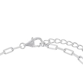 s.Oliver 2034855 Women's Bracelet 925 Sterling Silver with Synthetic Zirconia 17 + 3 cm Silver Comes in Jewellery Gift Box, Sterling Silver, Cubic Zirconia