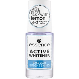 essence Active White Base Coat Brightening, Nail Care, Nail Care, Transparent, Brightening, Translucent, Acetone Free, Vegan, Microplastic Particles Free (8 ml)