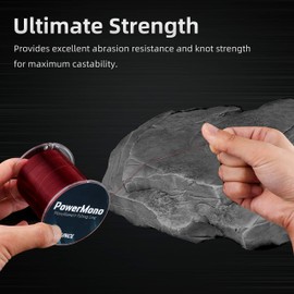 RUNCL PowerMono Fishing Line, Monofilament Fishing Line - Ultimate Strength, Shock Absorber, Suspend in Water, Knot Friendly - Mono Fishing Line (Brown, 30LB(13.6kgs), 300yds)