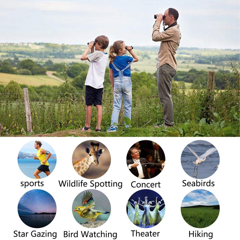 8x21 Binoculars 131m/1000m Compact Lightweight Mini Binoculars for Adults Kids