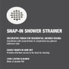 Oatey 4-1/4 in. Carded White Plastic Snap-Tite Strainer