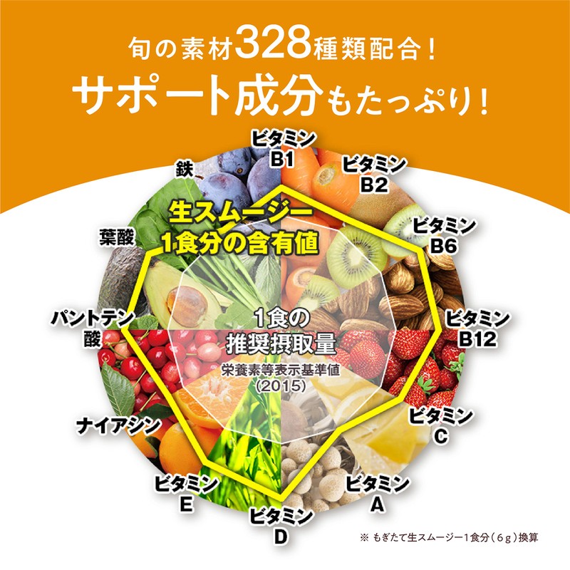 もぎたて生スムージー [ スムージー 置き換え ファスティング 食物繊維 乳酸菌 ビタミン コラーゲン はちみつレモンジンジャー味]