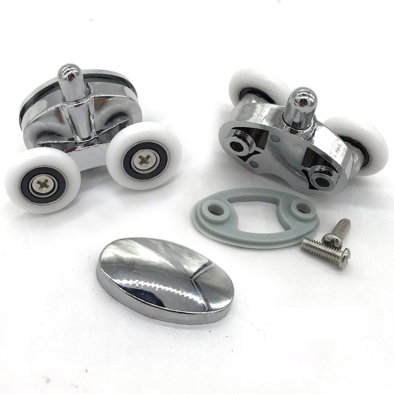 YUANQIAN Set of 4 new Oval butterfly twin wheel Shower