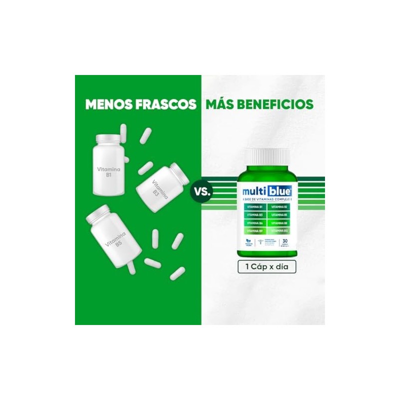 Complejo B Formula Avanzada 30 Capsulas Vitamina B12, B1, B2,