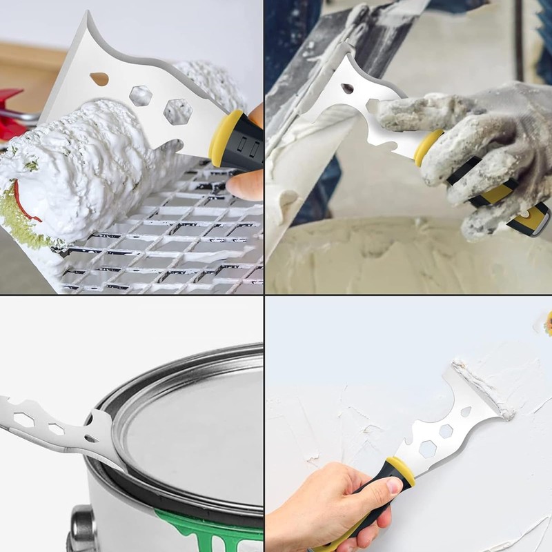Scraper Tool, Stainless Steel 13-in-1 Painters Tool, Professional Multi Wallpaper