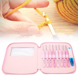 9-Piece Crochet Hooks with Colour Gradient Crochet Hooks Tulip Hook Set, Knitting Needles, Stitches with Colourful, Soft Grip