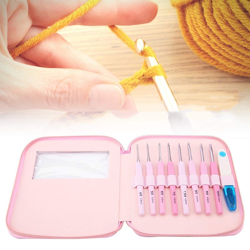 9-Piece Crochet Hooks with Colour Gradient Crochet Hooks Tulip Hook