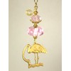 Brass Flamingo with Pink Glass Ceiling Fan Pull Chain