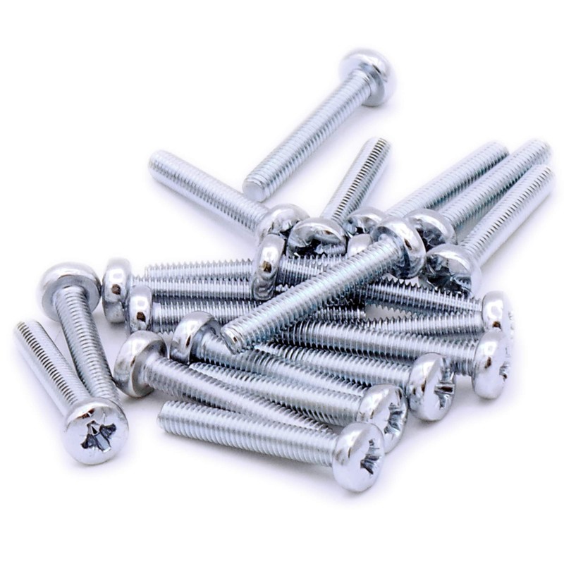 M4 (4mm x 25mm) Pozi Pan Machine Screw (Bolt) -