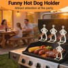 Hot Dog Holder, 5 Pcs Funny BBQ Sausage Holders Stainless