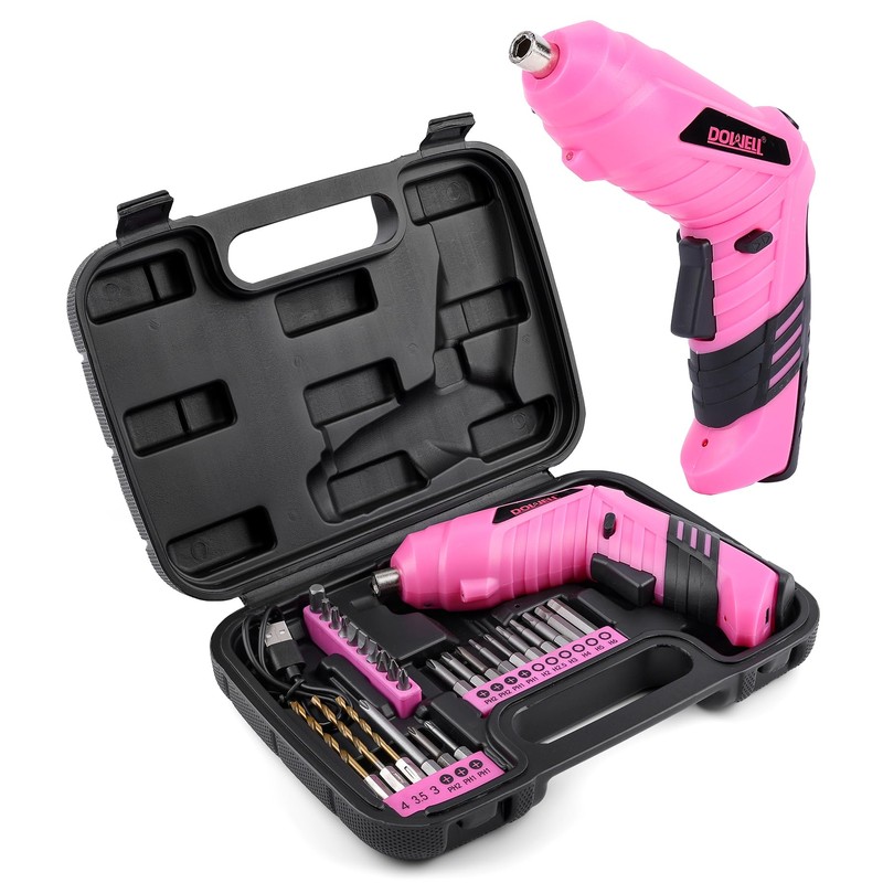 DOWELL Power Electric Cordless Screwdriver Set Rechargeable 3.6V Power Screwdriver
