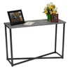 Household Essentials Jamestown Console Sofa Table Rustic Slate Concrete and