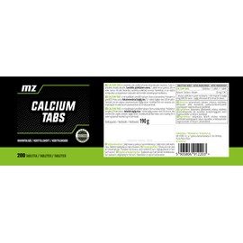 Calcium 200 Vegan Tablets - Organic Calcium Citrate 120 mg per Tablet - 200 Days Supply - Supports Bone Health - Dietary Supplement by MZ