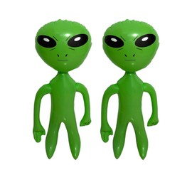 Pack of 2 Inflatable Aliens 64cm Green