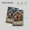 Christmas Greeting, Santa Climbing Out Window (4x6 Birch Wood Postcards,