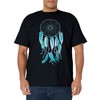 Cute Fun Dream Catcher Spiritual Blue Indian Feathers T-Shirt