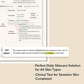 Haruharu Wonder Black Rice Hyaluronic Toner 5.1 fl.oz / 150ml | Face Moisturizer, Facial Toner for All Skin Types | Vegan, Cruelty Free, EWG-Green