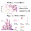 2 Sheets Princess Wall Decals for Girls Bedroom Purple Pink