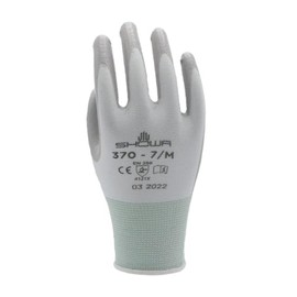 SHOWA Atlas 370W Nitrile Palm Coating Glove, White, Sizes S-XL, Sold by Pair (Medium)