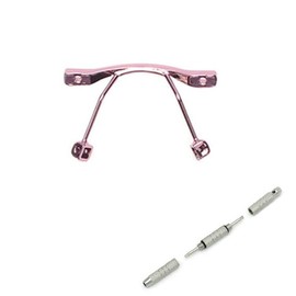 1 Pair Metal Frame Replacement Nose Bridge Eyeglasses Repair Kits Rimless Glasses Screws and 4-in-1 Screwdriver