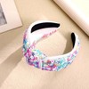 Sinalty Sequin Knotted Headbands Wide Colour Hairband Glitter Fashion Hair