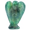 Lovionus89 Natural Green Fluorite Angel Statue, Hand Carved Stone Healing