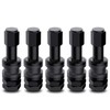 CKAuto 5 Pcs VS43/TR43E Tubeless Metal Clamp-in Valve Stems, Black