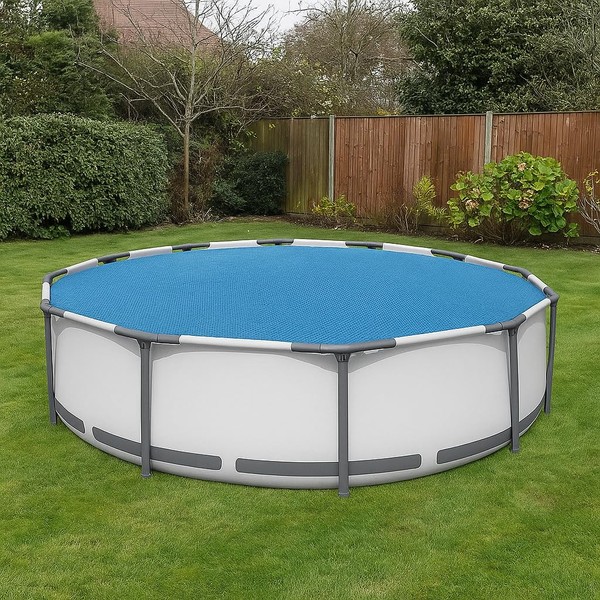 SUDS-ONLINE 8ft Round Solar Pool Cover, Swimming Pool Blanket, Blue,