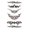 MapofBeauty 2 pcs Temporary Tattoos Totem Tattoo Sticker Black Makeup