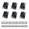 12 Packs 2.15 Inch Black Stainless Steel Butt Hinges, Small