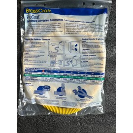 BrassCraft ProCoat CSSD44-60 P Gas Connector, 1/2" MIP x 1/2” MIP x 60” Length