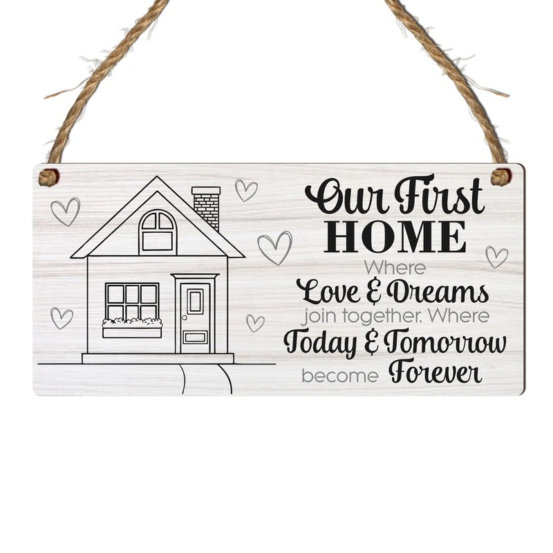 New Home Plaque - Celebrate Your First Home with Love