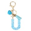 PATIKIL Alphabet Initial Letter Keychain, Resin Cute Keychains with Tassel