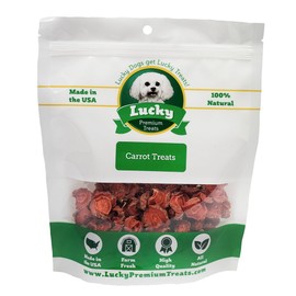 Lucky Premium Carrot Medallion Treats – Carrot Dog Treats and All Natural Dog Treats with Sliced, Dehydrated Carrots (40 oz)