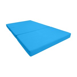 Danfuton Twin Trifold Foam Bed, Shikibuton, Sleeper Ottoman Mattress 4 x 39x75 Turquoise