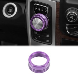 Voodonala for Dodge RAM Aluminum Gear Shift Shifter Switch Transmission Gear Selector Shift Lever Gearstick Knob Coverfor 2013-2017 Dodge RAM Interior Accessories,Purple 1pc