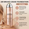 QIUFSSE Airbrush Foundation with Primer,Silk Flawless Airbrush Makeup,Buildable Coverage with