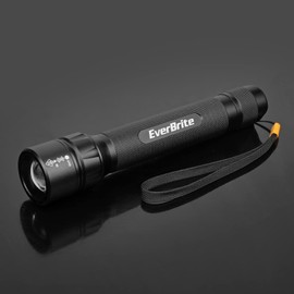 EverBrite Ultra Bright Tactical Flashlight, 600 Lumen Zoomable Adjustable Focus, 4 Light Modes, Heavy-Duty Aluminum Flashlight for Hurricane Supplies Camping, 3C Alkaline Batteries Included