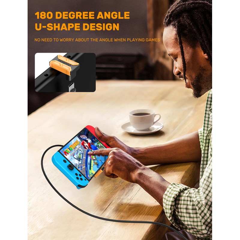 MOGOOD 180 Degree USB C Adapter 140W, USB-C Male to