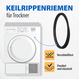 VIOKS V-Ribbed Belt Replacement for Quelle Miele 4693121 V-Belt 1321PJ6 1321 PJ 6 Drive Belt for Washing Machine Tumble Dryer