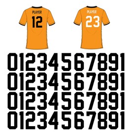 44 Pieces 8 Inch Iron on Transfers Numbers T-Shirt Heat Transfer 0 to 9 Jersey Number for Sports T-Shirt Jersey (44 Pcs Black)