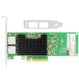 Euqvos PCIe Ethernet Network Card for Intel X710-T2L X710-AT2 Chipset PCIe 3.0 X8 10Gb Dual Port RJ45 LAN Card Support Windows Server/Windows/Linux/VMware/ESX