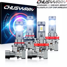 CHUSYYRAY For Kenworth T660 Truck 2007-2020 LED Headlights High Low Bulbs Kit Xenon White