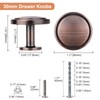 WEAVERBIRD 10 Pack Round Cabinet Knobs - Red Copper &