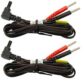 Med-Fit TENS-Kabelpaket mit 2 hochwertigen flexiblen TENS-Kabeln mit 2-mm-Stiftverbindern