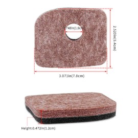 LOCOPOW 4 Pack Air Filter 4241-120-1800 Cleaner Compatible with Stihl BR200 SH56 SH56C SH86 SH86C BG56 BG66 BG86 Leaf Blower 42411201800